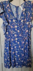 Blue Floral Spring Dress